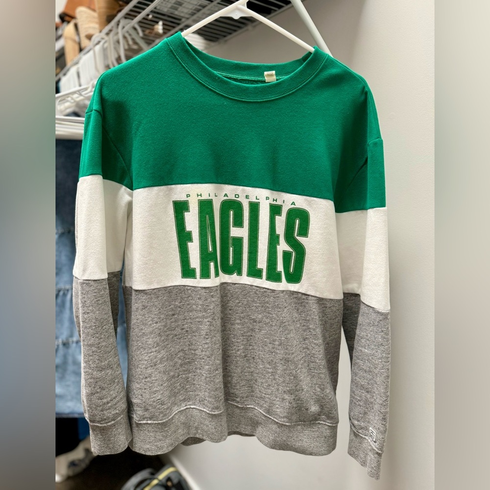 AE Philadelphia Eagles Kelly Green Throwback Crewneck